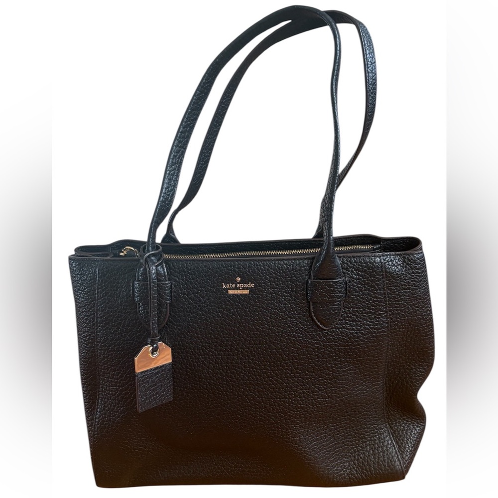 Kate Spade Black Pebble /Textured Leather Tote - Picture 2 of 8